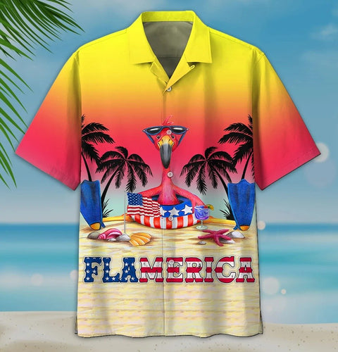 Summer Flamerica Hawaiian Shirt