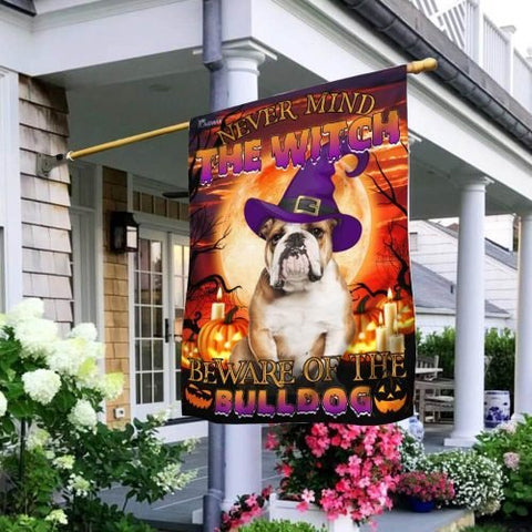 Halloween flag Halloween Gift Bulldog Halloween Flag Beware Of The Bulldog Flag