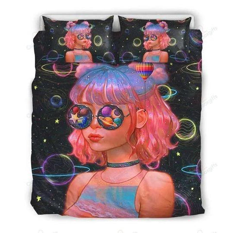 Black Girl Universe Bedding Set