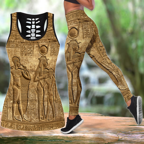 Women Tank Top Ancient Egyptian Gods Treasure Mythology Culture Combo Legging Tank