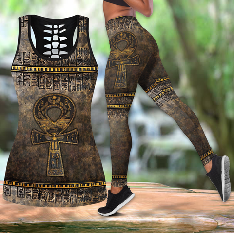 Women Tank Top Ankh Ancient Egypt Combo Legging Tank