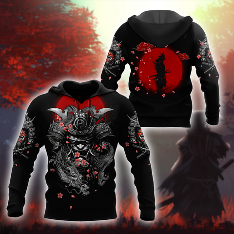 Men Samurai Hoodie Premium Samurai Unisex 3D All Over Printed Shirts MEI