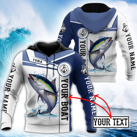 Custom name Tuna fishing Catch and Release 3D Design print shirts