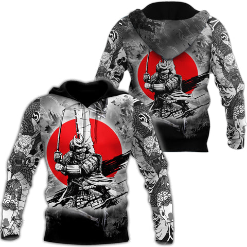 Men Samurai Hoodie Premium Unisex 3D Printed Samurai Tattoo Shirts MEI