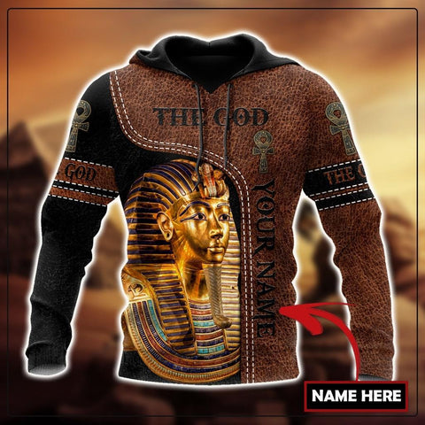Custom name Pharaoh The God Ancient Egypt 3D design print hoodie