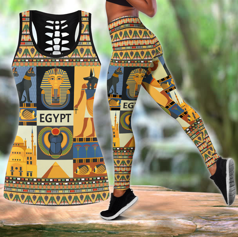 Women Tank Top Ancient Egyptian Mythology Culture 3D print Combo Legging Tank