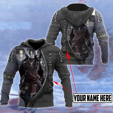 Men Samurai Hoodie Premium Personalized 3D Printed Samurai Warrior Shirts MEI