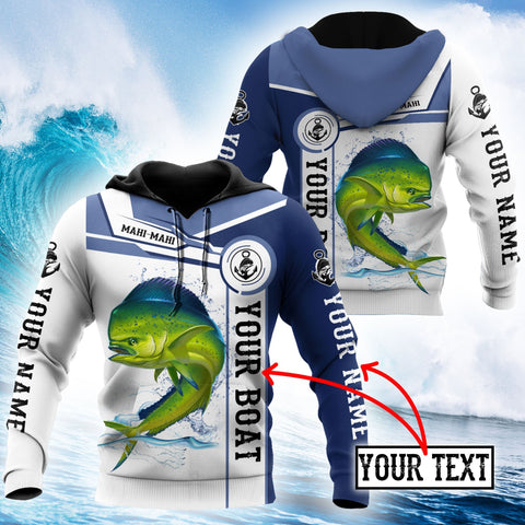 Custom name Mahi-mahi fishing Catch and Release 3D Design print shirts