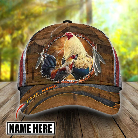 Personalized American Rooster 3D Printed Cap TNA10072107