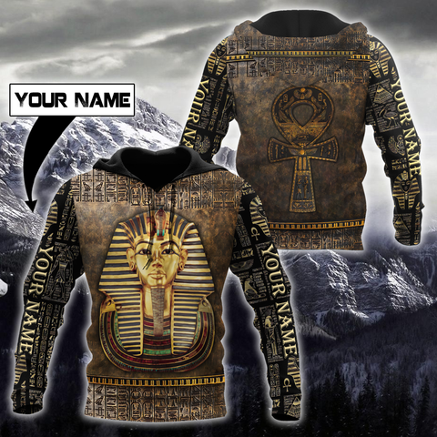 Custom name Pharaoh Ancient Egypt Ankh 3D design print shirts