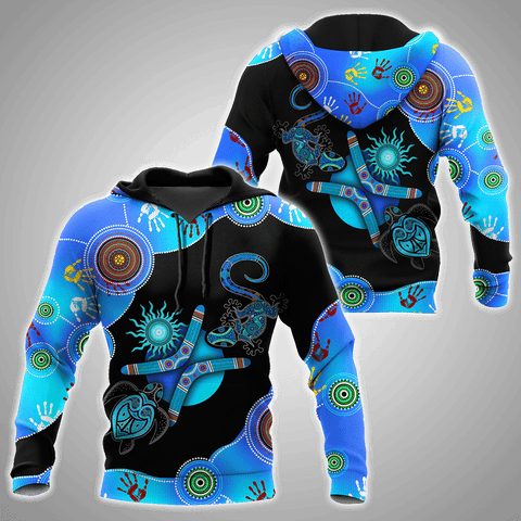 Aboriginal Naidoc Week 2021 Blue Turtle Lizard 3D design Summer shirts