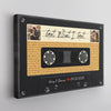 There's No Way Song Lyrics Black Cassette Tape Canvas Personalized Couple Gift HN