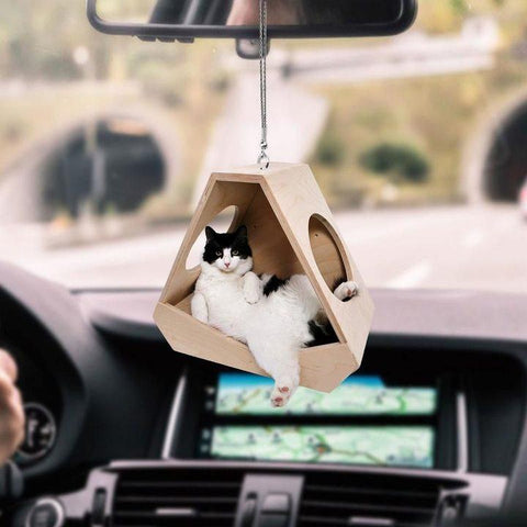 CAT LYING CAR HANGING ORNAMENT