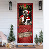 Cow Merry Christmas Door Cover Funny Cow Door Cover Christmas Home Decor Porch Home Holidays Decorations HN