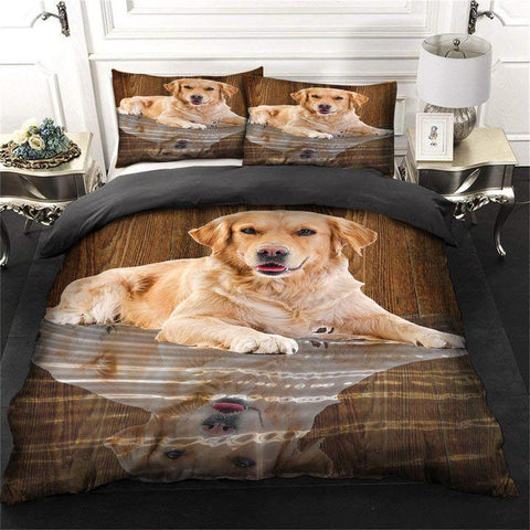 GOLDEN RETRIVER DOG BEDDING SET 010