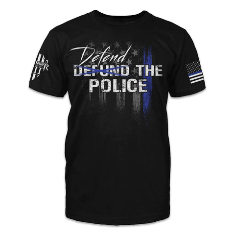 Defend The Police American Patriot Shirt Black Thin Blue Line Shirt