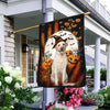 Halloween flag Halloween Gift Yellow Labrador Happy Halloween Flag