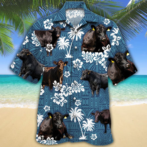 Black Angus Hawaii Shirt BLACK ANGUS CATTLE LOVERS HAWAIIAN SHIRT 782220