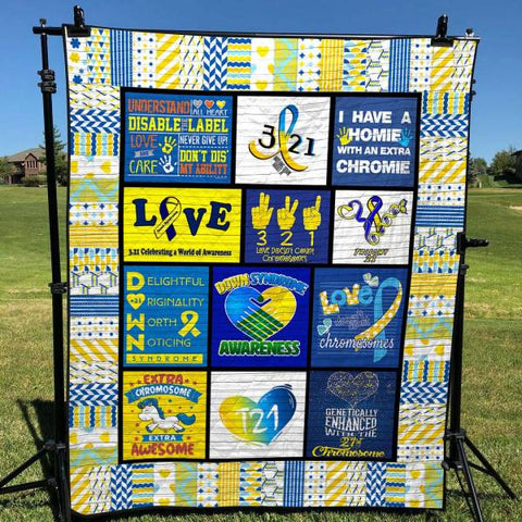 Down Syndrome Awareness Quilt Blanket