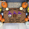 Personalized Crazy Dog Lady Classy Sassy And A Bit Smart Assy Doormat Dog Witch Halloween Decorations Home Decor Mat HT