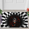 FIRE SKULL ILLUSION  DOORMAT