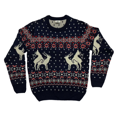 Reindeer Funny Ugly Sweater Christmas Sweater Knitted Sweater Wool Sweater Christmas Gifts