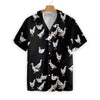 The Walking Ducks Hawaiian Shirt Black & White Hawaii Shirts Gifts for Duck Lovers