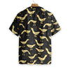 Ducks In Darkness Hawaiian Shirt For Men, Black And Yellow Banana Duck Pattern Hawaiian Shirt Gifts for Duck Lovers