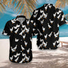 The Walking Ducks Hawaiian Shirt Black & White Hawaii Shirts Gifts for Duck Lovers