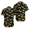 Ducks In Darkness Hawaiian Shirt For Men, Black And Yellow Banana Duck Pattern Hawaiian Shirt Gifts for Duck Lovers