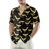 Ducks In Darkness Hawaiian Shirt For Men, Black And Yellow Banana Duck Pattern Hawaiian Shirt Gifts for Duck Lovers