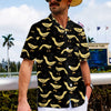 Ducks In Darkness Hawaiian Shirt For Men, Black And Yellow Banana Duck Pattern Hawaiian Shirt Gifts for Duck Lovers