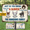 Personalized Classic Metal Sign A Bunch Of Dogs - Custom Sign For Dog Lovers, Lovely Gift