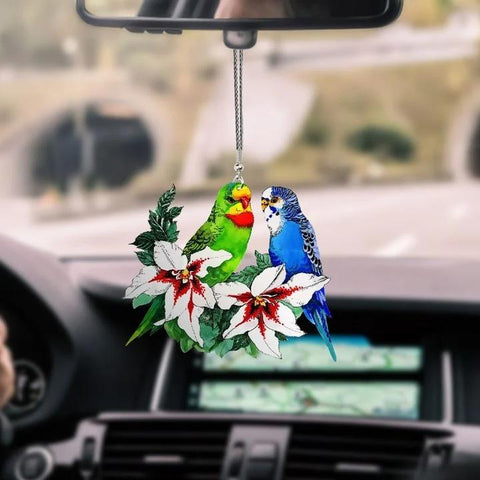 Parrot Car Ornament 4 PARROT STANDING CAR HANGING ORNAMENT