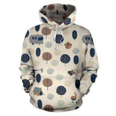 3D Camping Hoodie Cute Camping Full Size