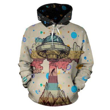 Camping Hoodie UFO We're Doing Butt Stuff Full Size
