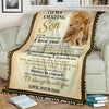 To My Amazing Son Lion Dad Sherpa Blanket