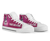 Flag Skull Canvas Shoes Fight Like A Girl Pink