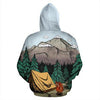 3D Camping Hoodie Brown Bear And Beer Full Size