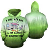 3D Camping Hoodie A Girl Her Dog And Her Camper Green Full Size
