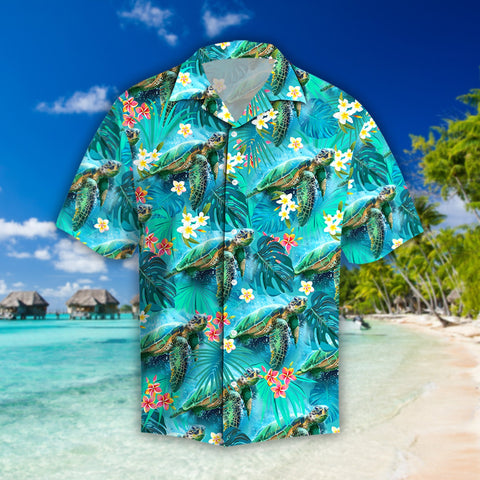 Beautiful Tropical Turtles Fishing Hawaii Shirt