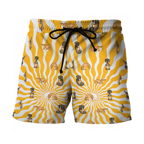 Dachshund Tropical Short DACHSHUND BEACH SHORT  5