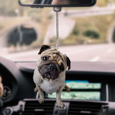 PUG CUTE EYES CAR HANGING ORNAMENT