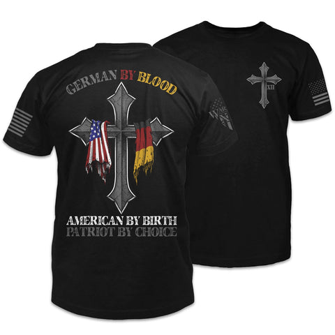 American Patriot Shirt Black German By Blood