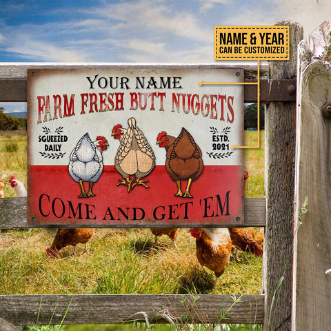 Personalized Chicken Nuggets Come Customized Classic Metal Signs