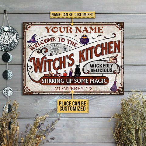 Welcome to the Witch's Kitchen - Custom Classic Metal Sign
