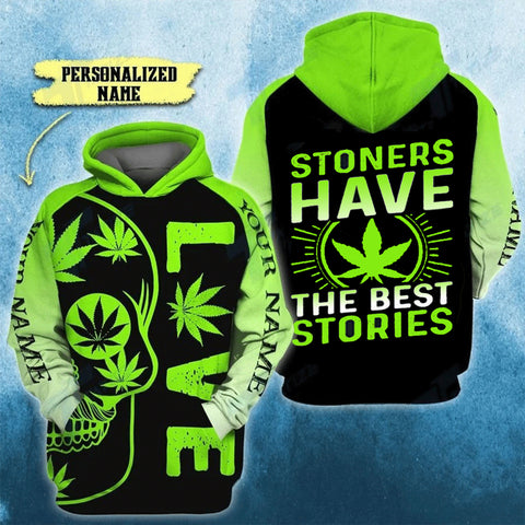 Personalized Stoners Unisex Hoodie For Men Women Cannabis Marijuana 420 Weed Shirt Clothing Gifts HT