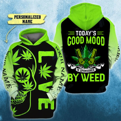 Personalized Good Mood Unisex Hoodie For Men Women Cannabis Marijuana 420 Weed Shirt Clothing Gifts HT