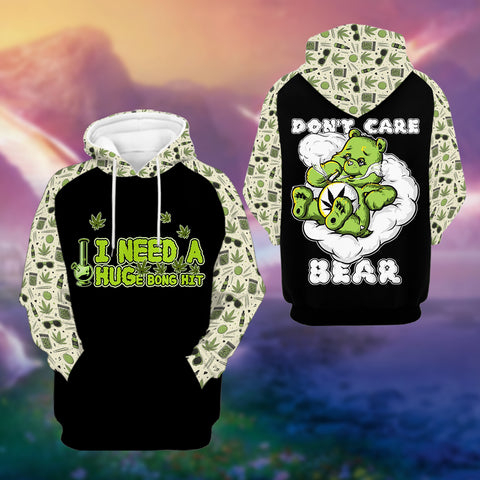 Bear Weed Unisex Hoodie For Men Women Cannabis Marijuana 420 Weed Shirt Clothing Gifts HT