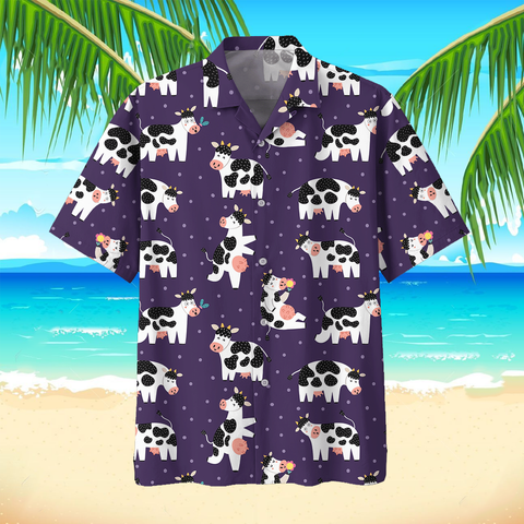 Cow Hawaiian Beach Shirt 8
